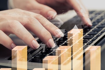 Business people analyze financial data chart trading forex, Business finance technology and...