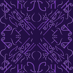 Lettering pattern, calligraphy print, graffiti effect typography style