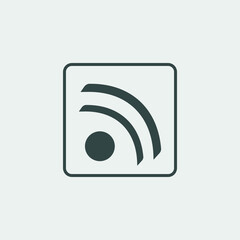 RSS sign vector icon illustration sign