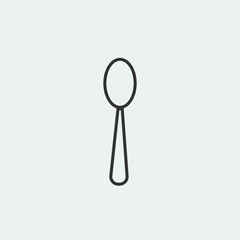 Cutlery spoon vector icon illustration sign