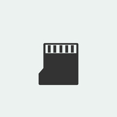 Naklejka premium Memory card vector icon illustration sign