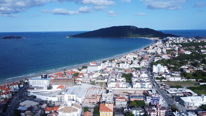 Fototapeta na wymiar Foto aerea da praia dos ingleses Florianópolis