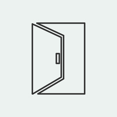 Open door vector icon illustration sign
