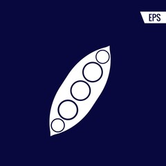 Pea pod vector icon illustration sign