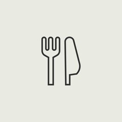 Cutlery vector icon illustration sign