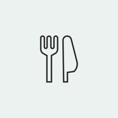 Cutlery vector icon illustration sign