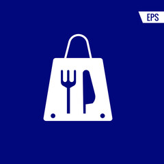 Take away bag vector icon illustration sign