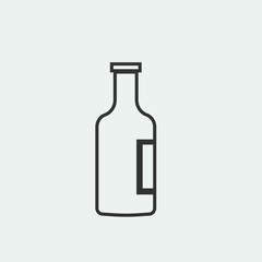 Bottle of beer vector icon illustration sign