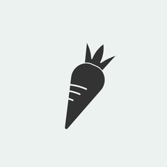 Carrot vector icon illustration sign
