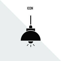 Ceiling lamp vector icon illustration sign