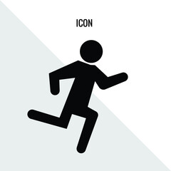 Running man vector icon illustration sign