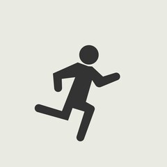 Fototapeta na wymiar Running man vector icon illustration sign