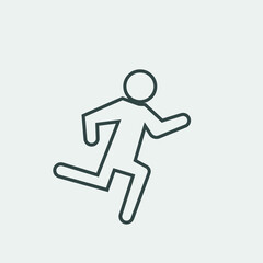 Running man vector icon illustration sign