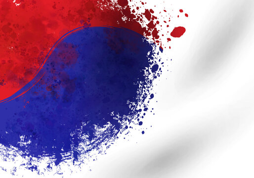 Graphic images applied with the Korean flag Taegeukgi, which can be used as a graphic background on Korean national holidays.