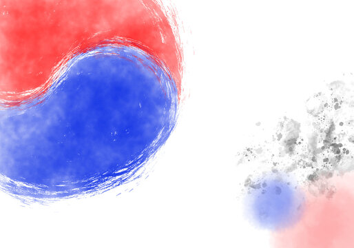 Graphic images applied with the Korean flag Taegeukgi, which can be used as a graphic background on Korean national holidays.