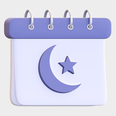 ramadan calendar icon 3d render illustration