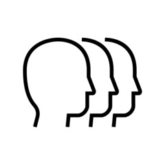 skin color line icon vector. skin color sign. isolated contour symbol black illustration