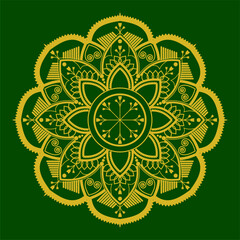 Elegant background with gold luxury floral pattern texture and traditional arabian mandala concept, use for islamic ramadan banner design, business card greeting card, and poster design vector