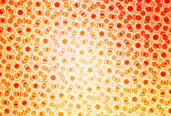Light Orange vector pattern with spheres.