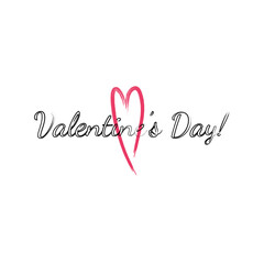 Happy Valentine's Day lettering banner	