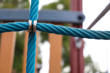 blue rope on a playground