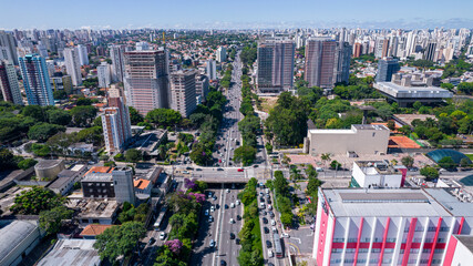 Aerial view of the city of São Paulo, Brazil.
In the neighborhood of Vila Clementino, Jabaquara....