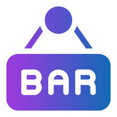 signboard gradient icon