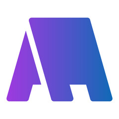 signboard gradient icon