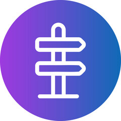 right way gradient icon