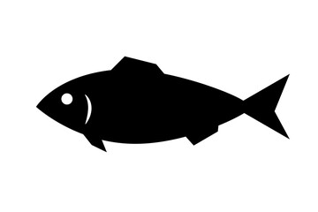 魚の白黒イラスト