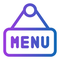 Obraz premium menu gradient icon