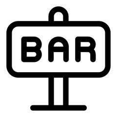 signboard line icon