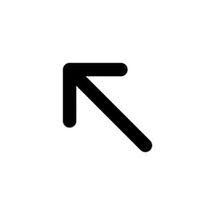 up left icon - outline style