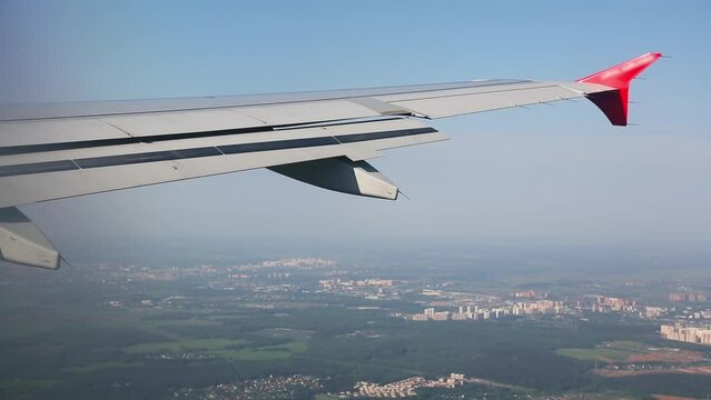 Look at the wing of the plane
