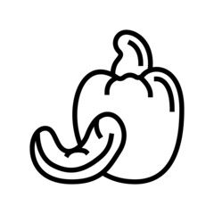 cashew nut line icon vector. cashew nut sign. isolated contour symbol black illustration