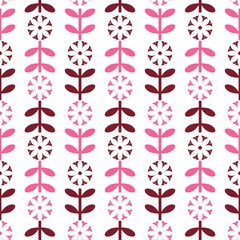 Seamless pattern with geometric flower