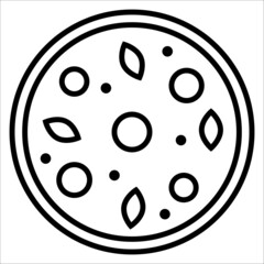 Cartoon pizza, great design for any purposes. Simple illustration. White background. Vector illustration. stock image.