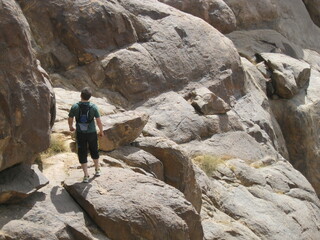 climber on a rock