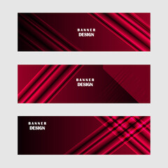 Set of banner background vector design
