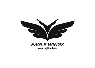 eagle wings modern logo design Vector