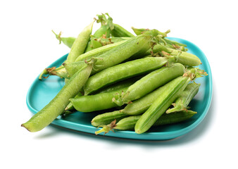 green peas on white