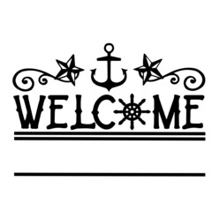 welcome beach signs inspirational quotes, motivational positive quotes, silhouette arts lettering design