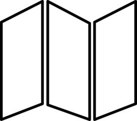 Map Icon line art vector illustration on white background..eps