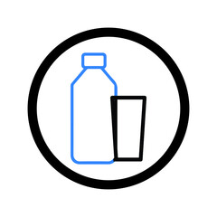 Bottle water or bottle icon