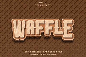 Waffle Cartoon Editable Text Effect