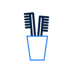 Cleaning comb or case teeth icon