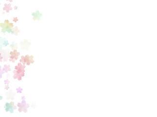 カラフルな桜の花フレーム、壁紙