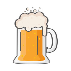 cup of beer with foam