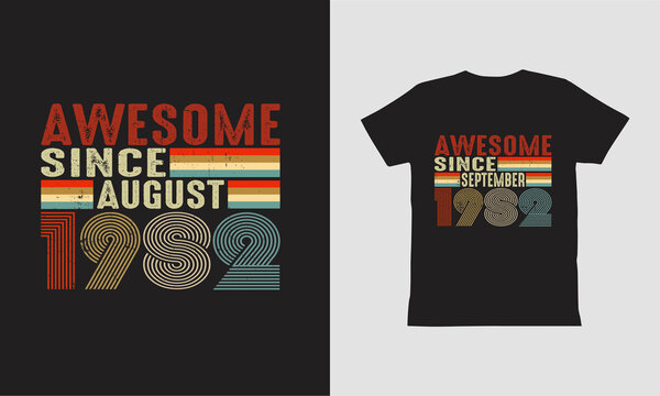 Birthday August and September 1982 Design.