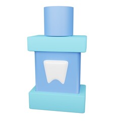 3d render mouthwash for teeth